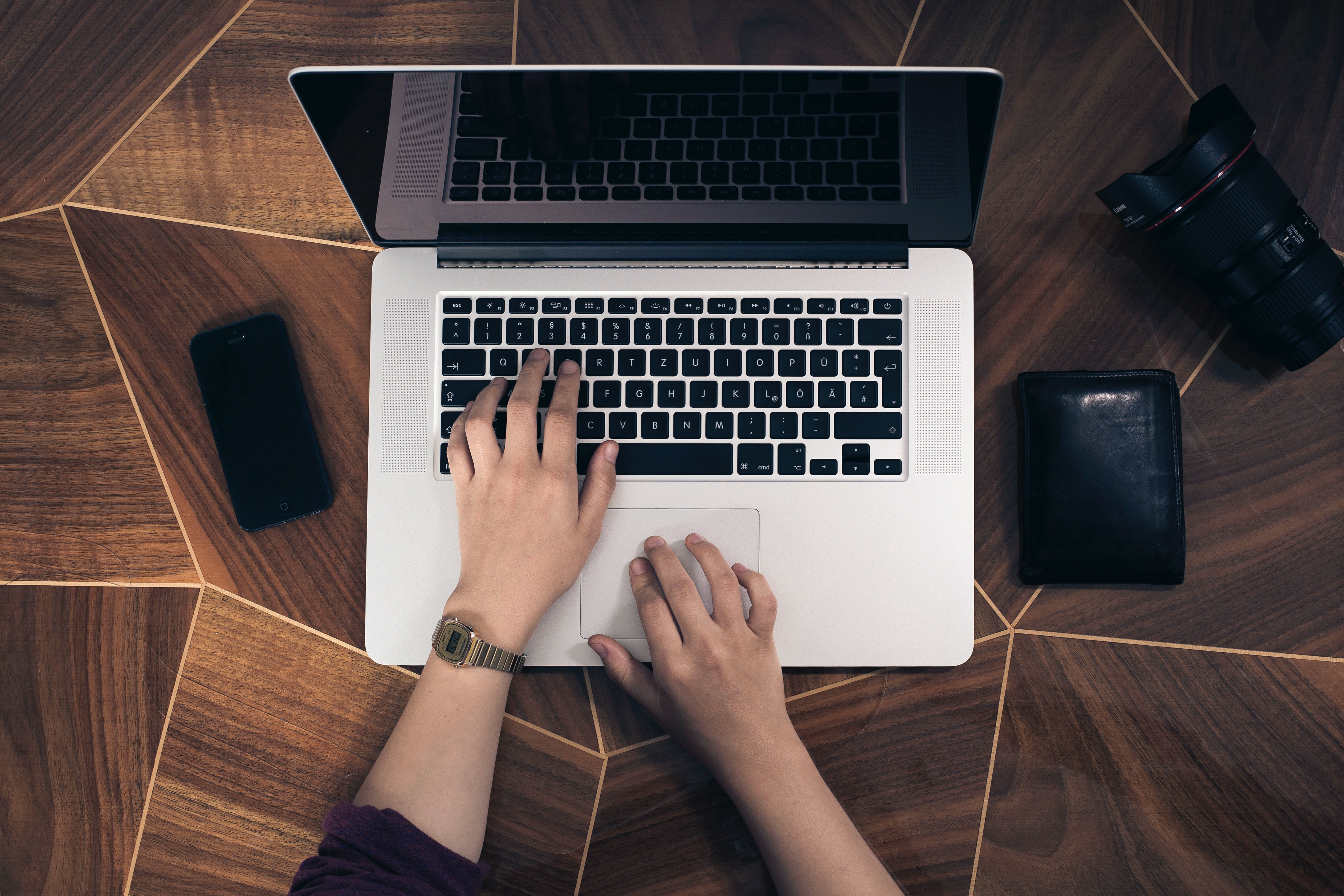 Man sitting at a laptop